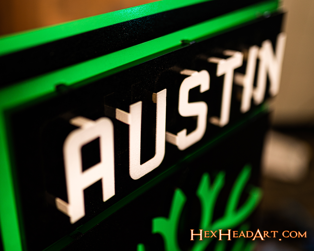 Austin FC 3D Vintage Metal Wall Art