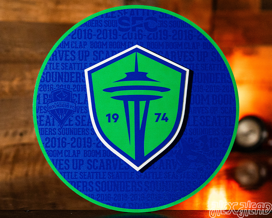 Seattle Sounders FC CRAFT SERIES 3D Embossed Metal Wall Art