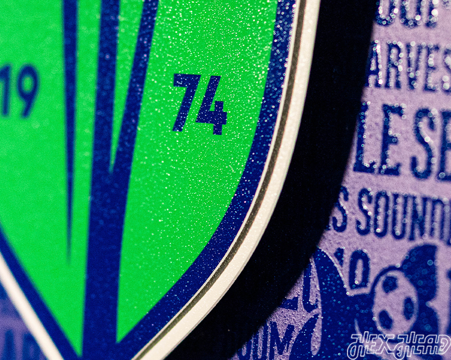 Seattle Sounders FC CRAFT SERIES 3D Embossed Metal Wall Art