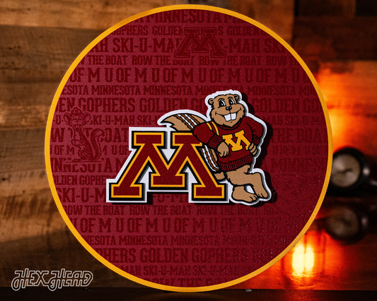 Minnesota Golden Gophers CRAFT SERIES 3D Embossed Metal Wall Art