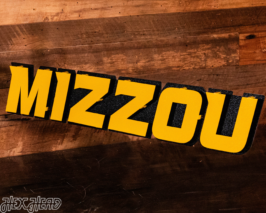 Missouri Tigers "MIZZOU" 3D Vintage Metal Wall Art