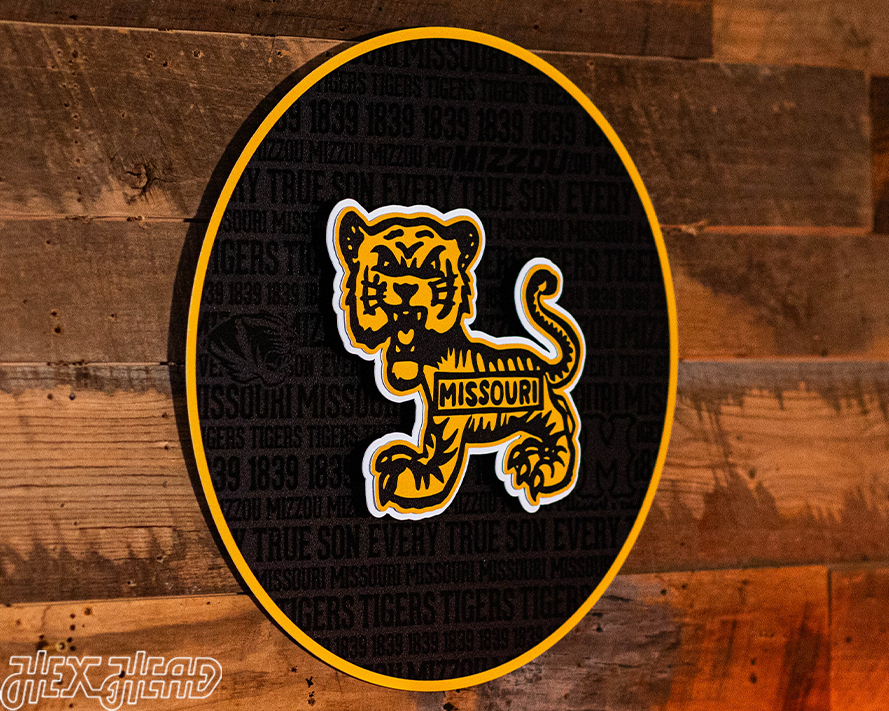 Missouri Tigers CRAFT SERIES 3D Embossed Metal Wall Art