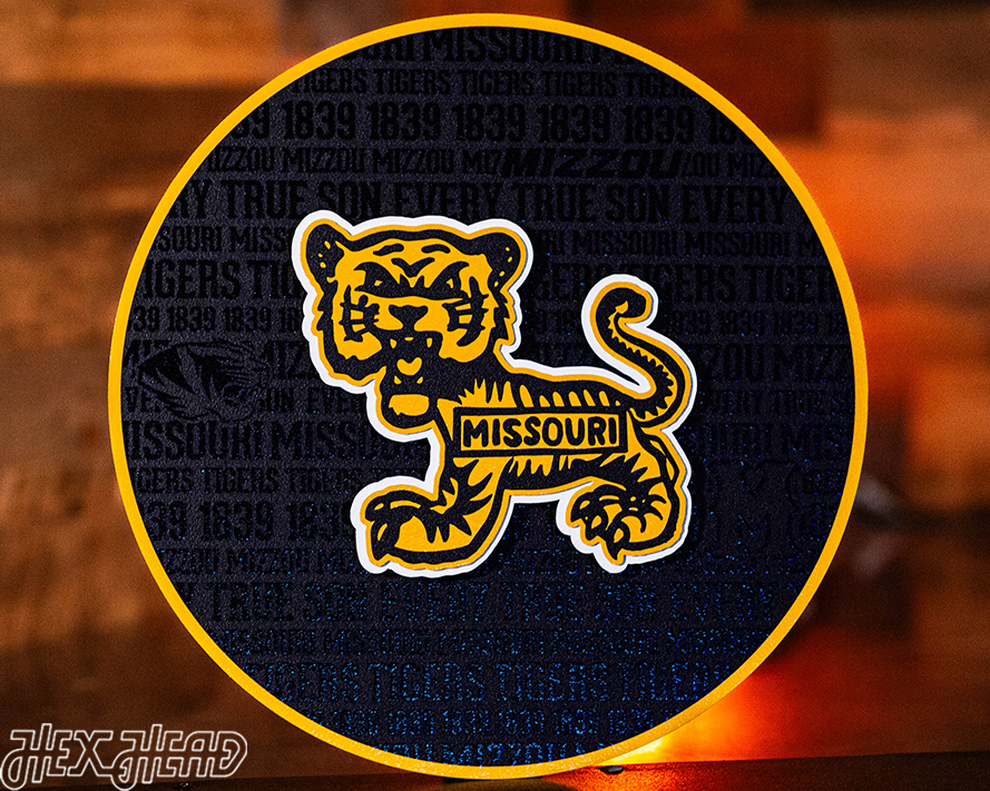 Missouri Tigers CRAFT SERIES 3D Embossed Metal Wall Art