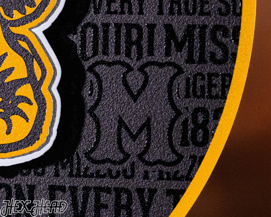 Missouri Tigers CRAFT SERIES 3D Embossed Metal Wall Art