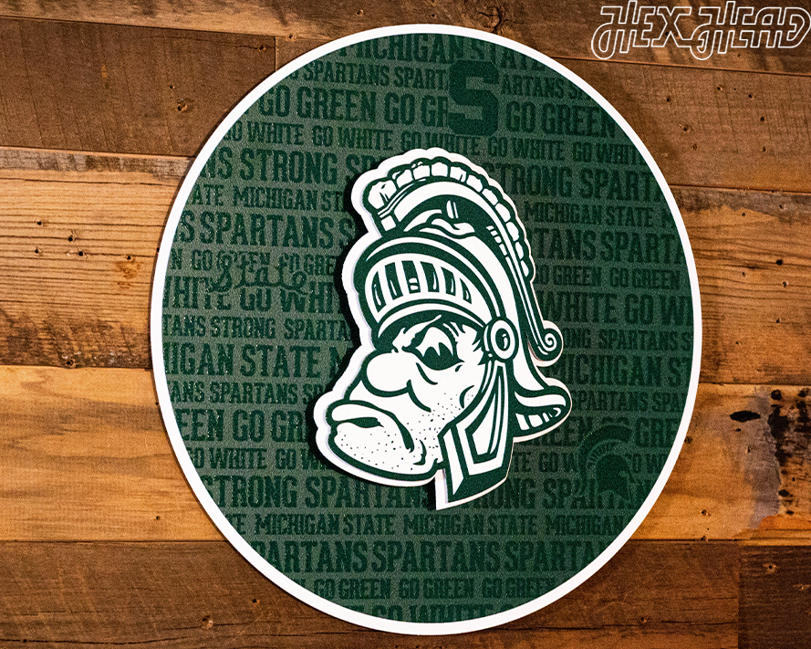 Michigan State Spartans CRAFT SERIES 3D Embossed Metal Wall Art