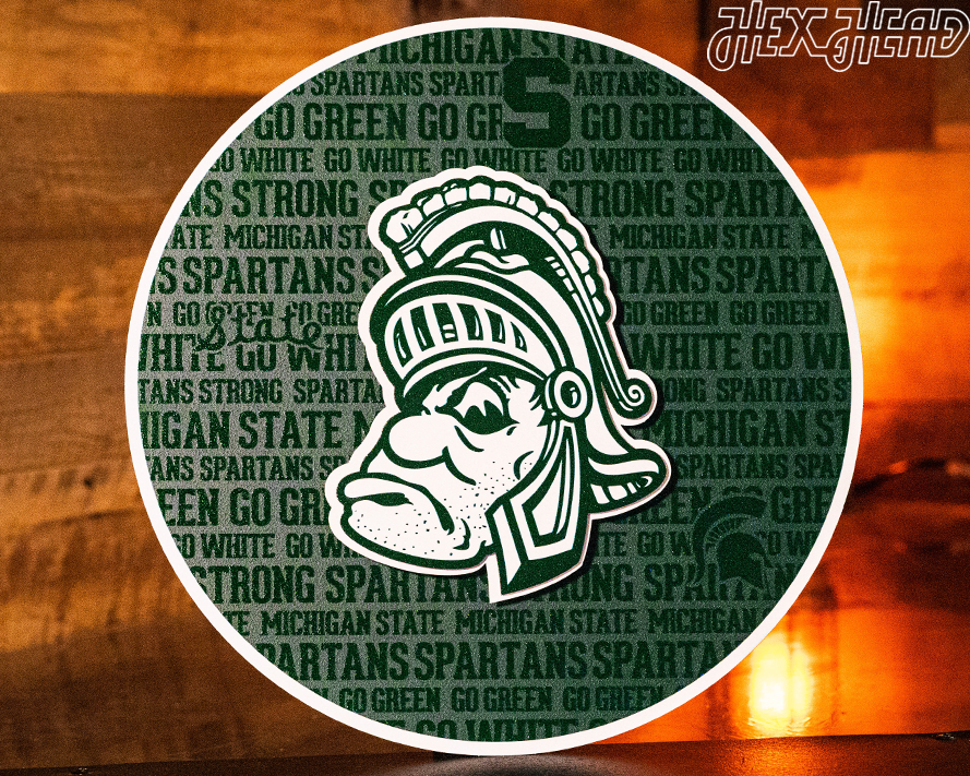 Michigan State Spartans CRAFT SERIES 3D Embossed Metal Wall Art