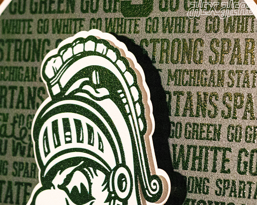 Michigan State Spartans CRAFT SERIES 3D Embossed Metal Wall Art