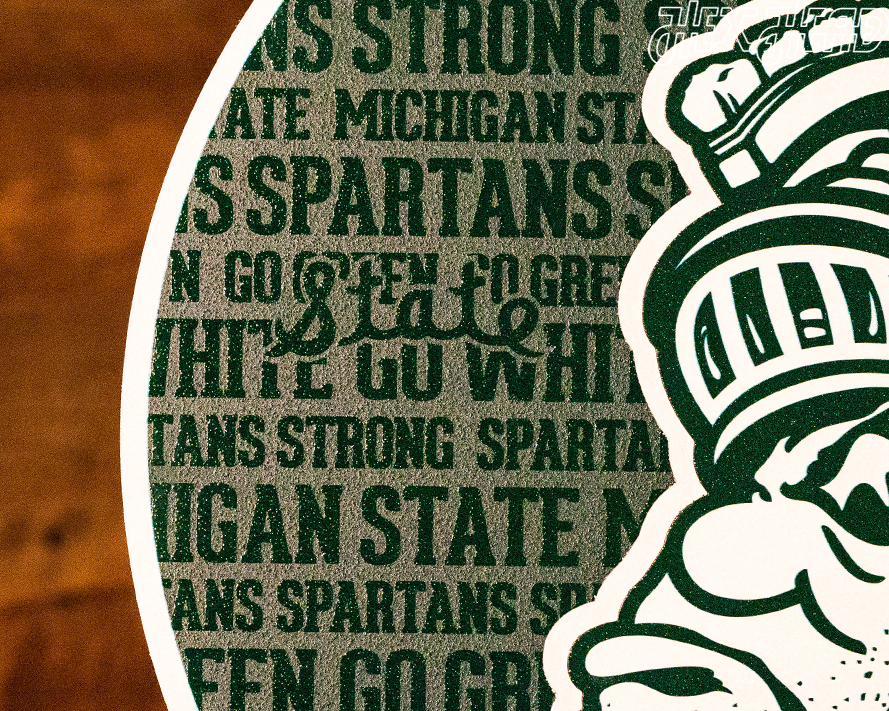 Michigan State Spartans CRAFT SERIES 3D Embossed Metal Wall Art