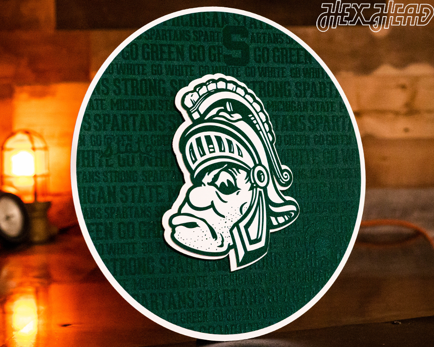 Michigan State Spartans CRAFT SERIES 3D Embossed Metal Wall Art