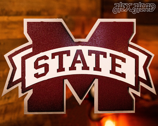 Mississippi State "M State" 3D Metal Wall Art