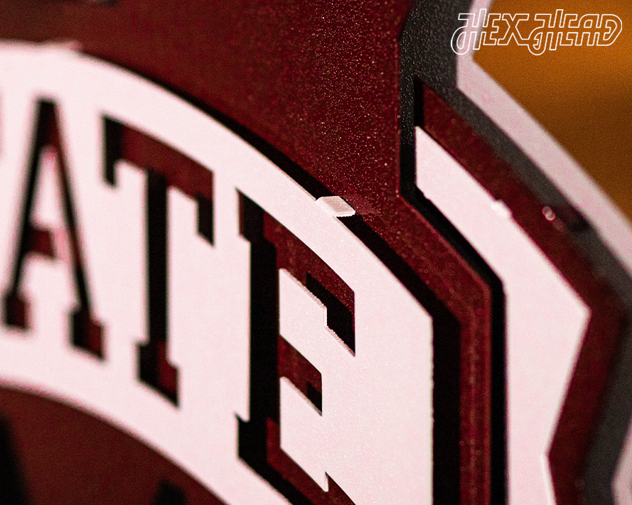 Mississippi State "M State" 3D Metal Wall Art