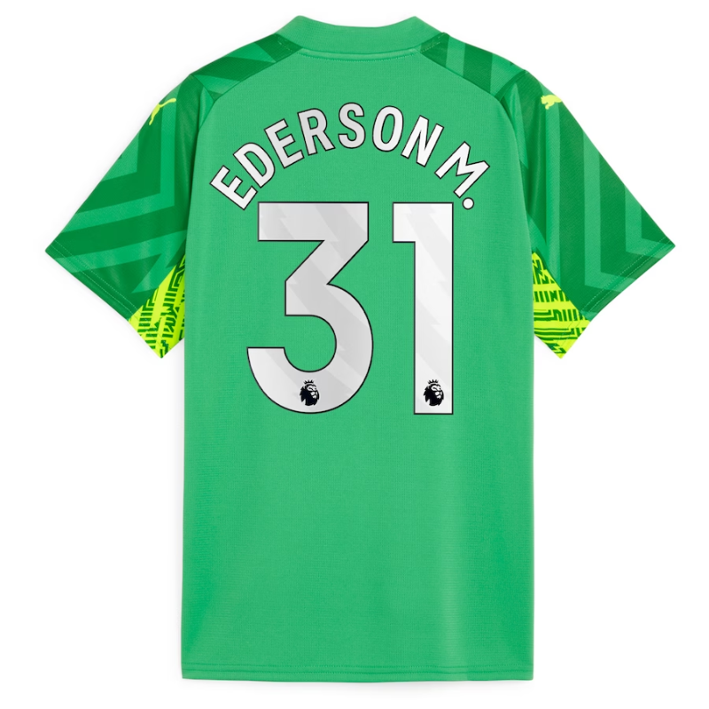 Manchester City Goalkeeper Shirt 2023-24 -  Ederson M. 31 printing Jersey - Green