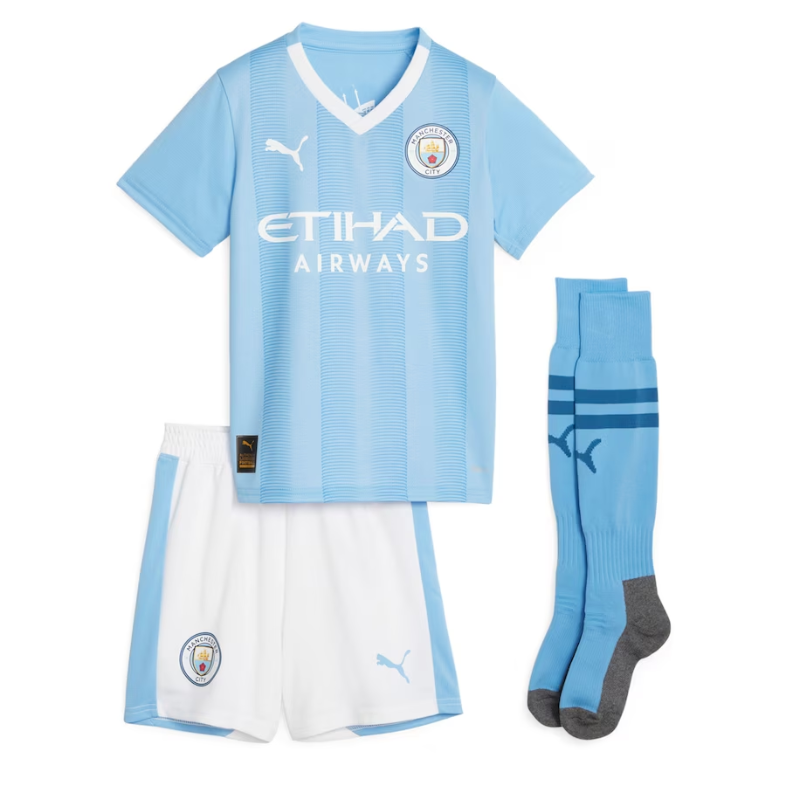 Manchester City Home Minikit Puma 2023-24 Jersey Grealish 10 printing - Blue