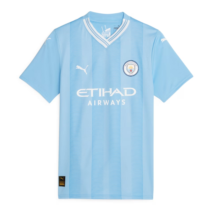 Manchester City Home Shirt 2023-24 - Jersey Champions 23 printing - Blue