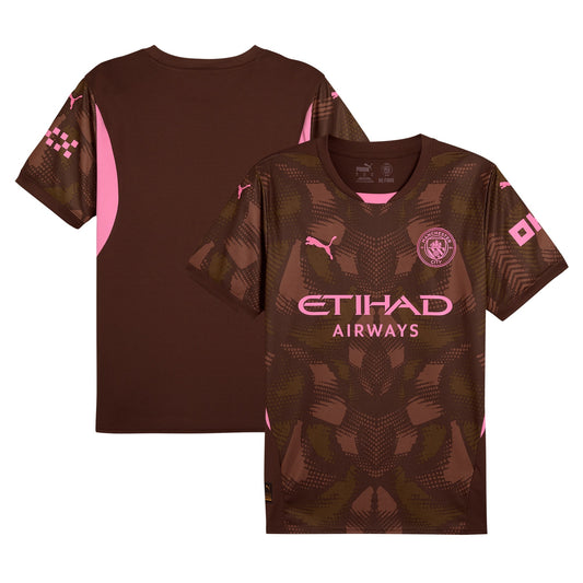 Manchester City Puma 2024/25 Short Sleeve Goalkeeper Custom Jersey - Brown