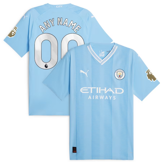 Manchester City Team 2023/24 Customized Jersey - Sky Blue