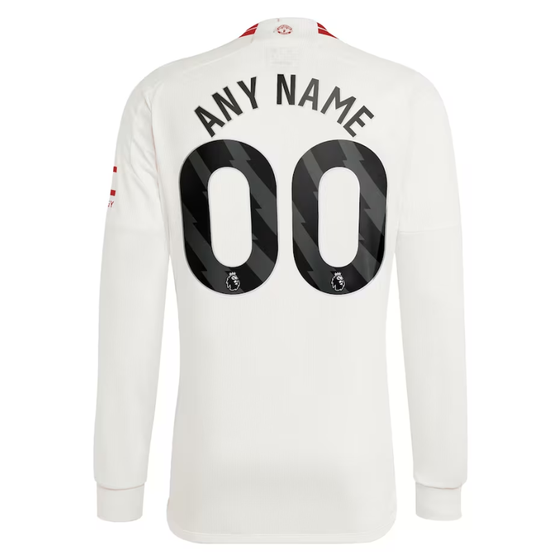 Manchester United 2023/24 Third Long Sleeve Custom Jersey - White