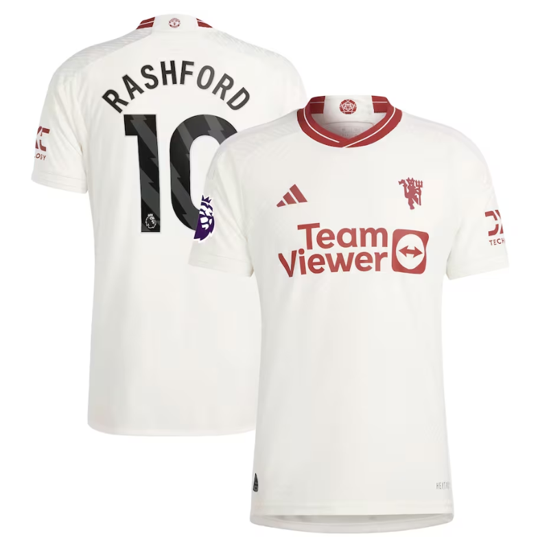 Marcus Rashford Manchester United 2023/24 Third Player Jersey - White