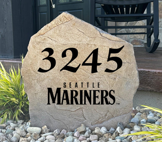 Seattle Mariners Design-A-Stone Landscape Art Address Stone