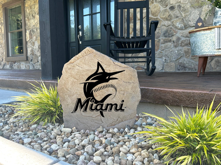 Miami Marlins Design-A-Stone Landscape Art