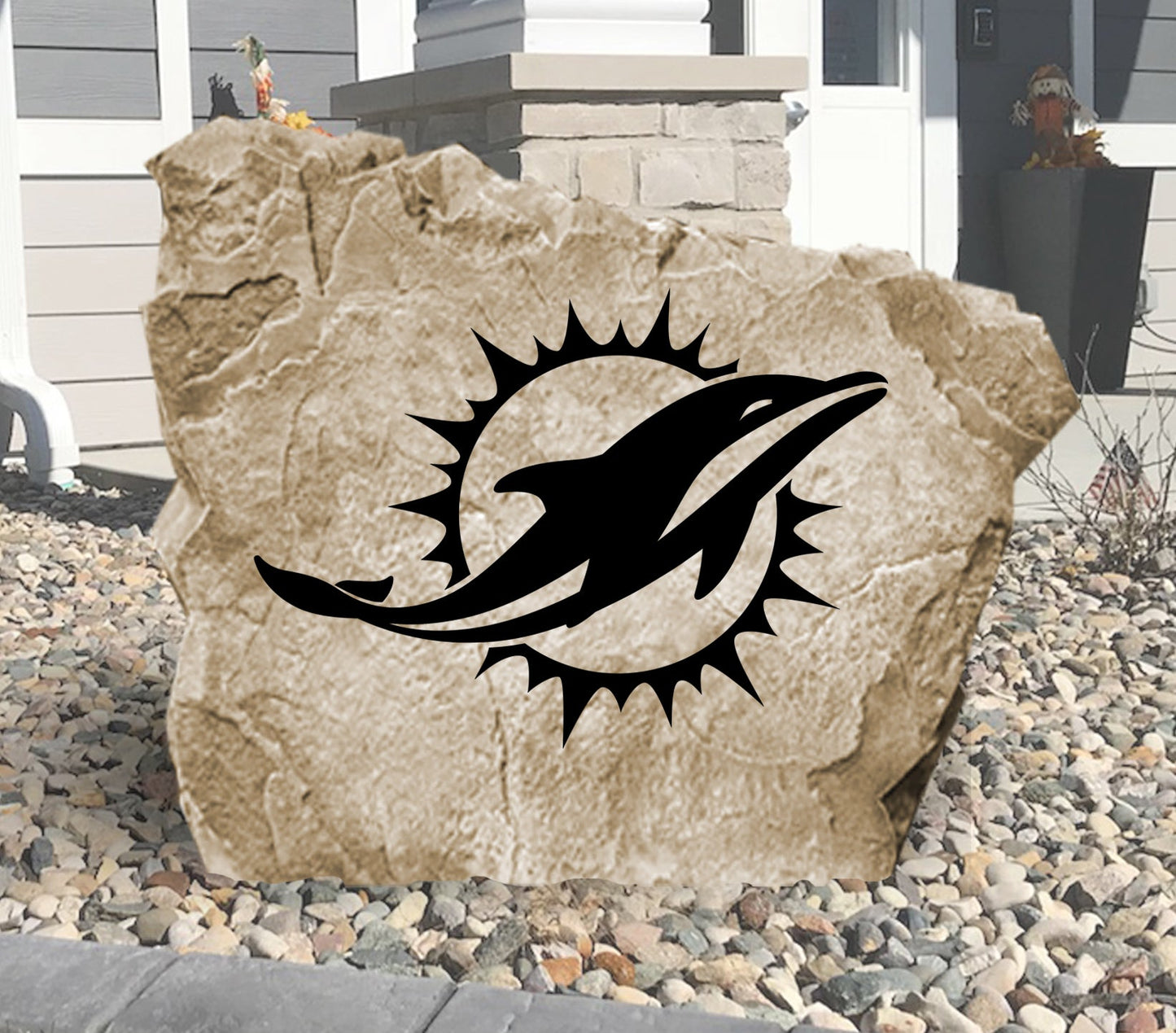 Miami Dolphins Design-A-Stone Landscape Art