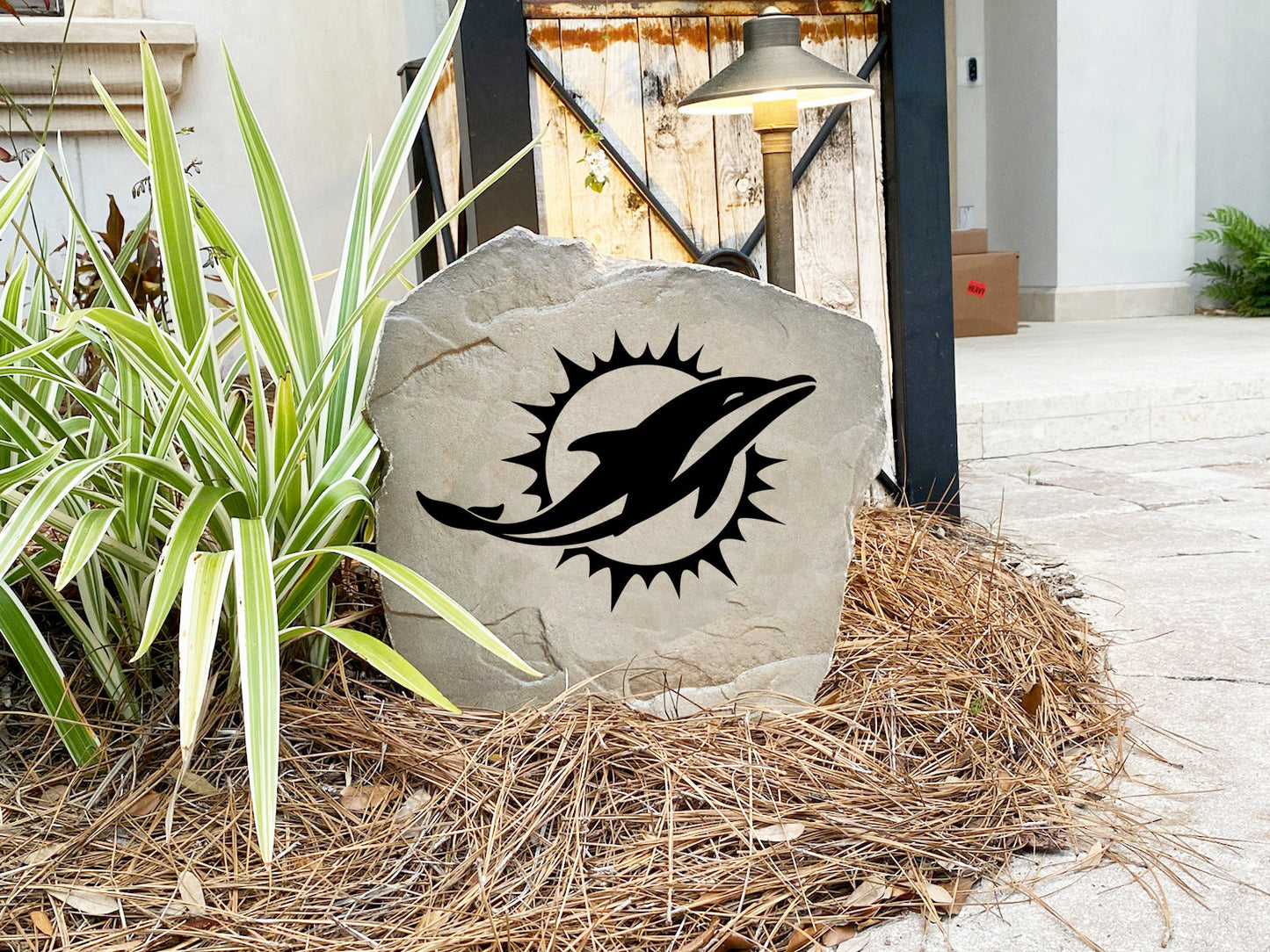 Miami Dolphins Design-A-Stone Landscape Art