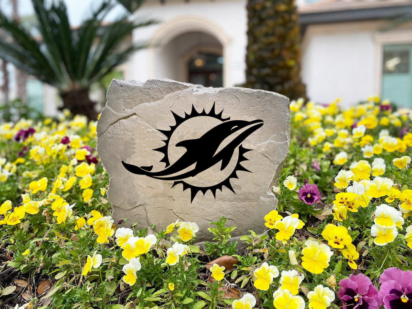 Miami Dolphins Design-A-Stone Landscape Art