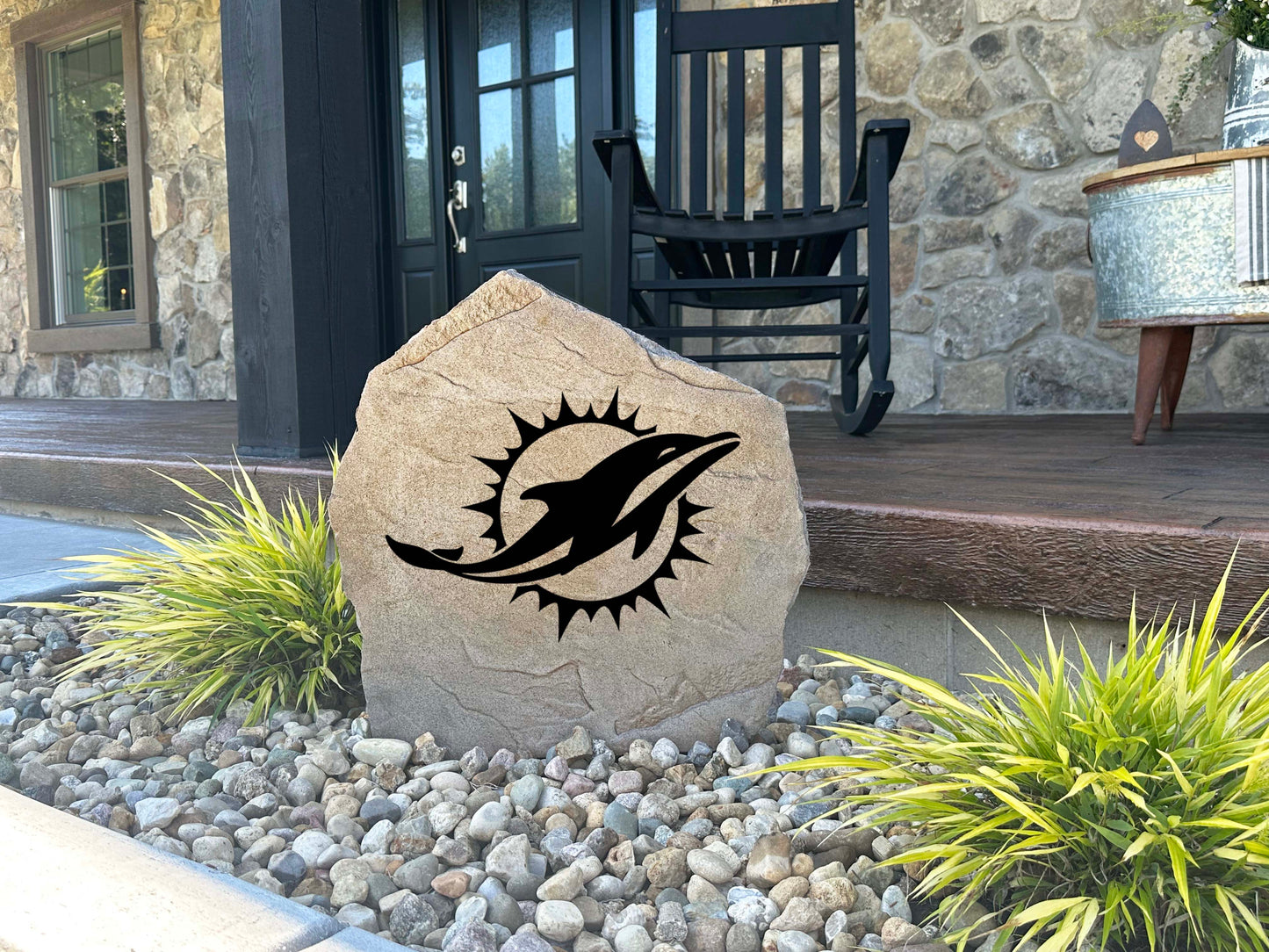 Miami Dolphins Design-A-Stone Landscape Art