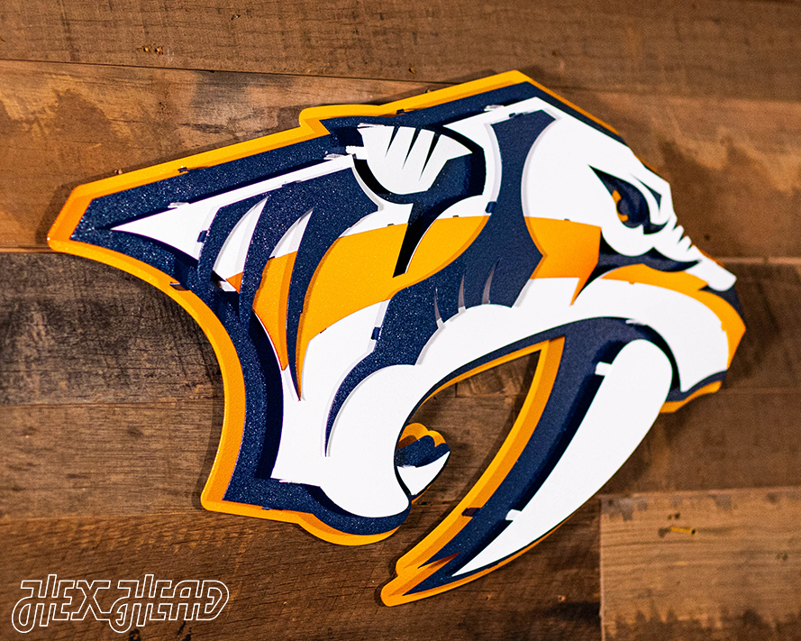 Nashville Predators NHL 3D Vintage Metal Wall Art