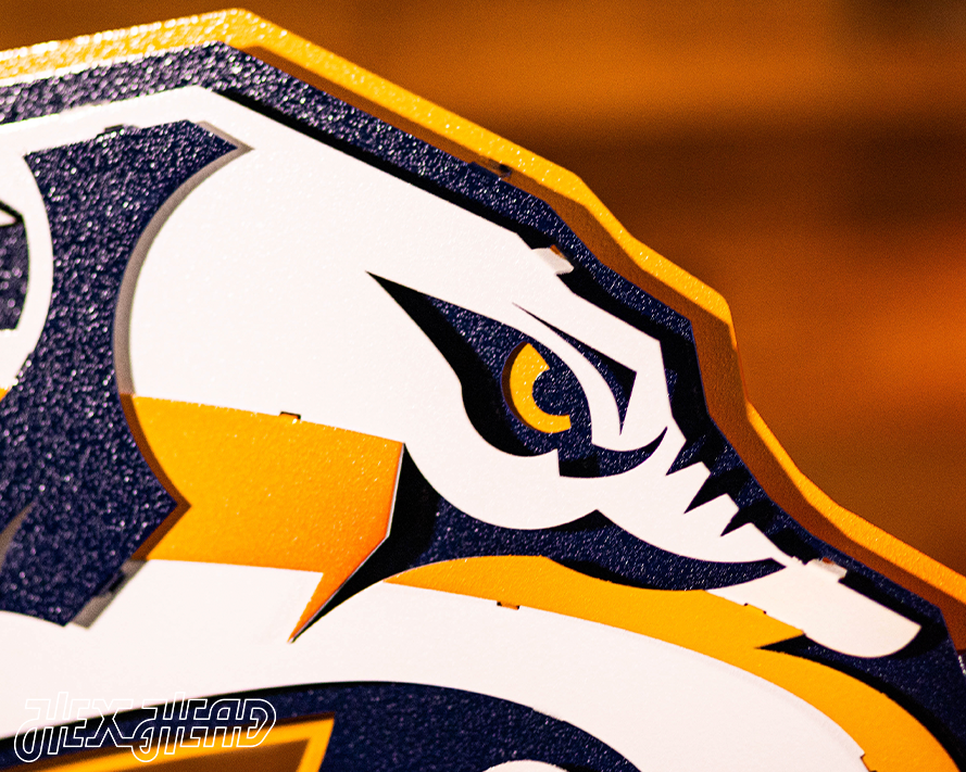 Nashville Predators NHL 3D Vintage Metal Wall Art