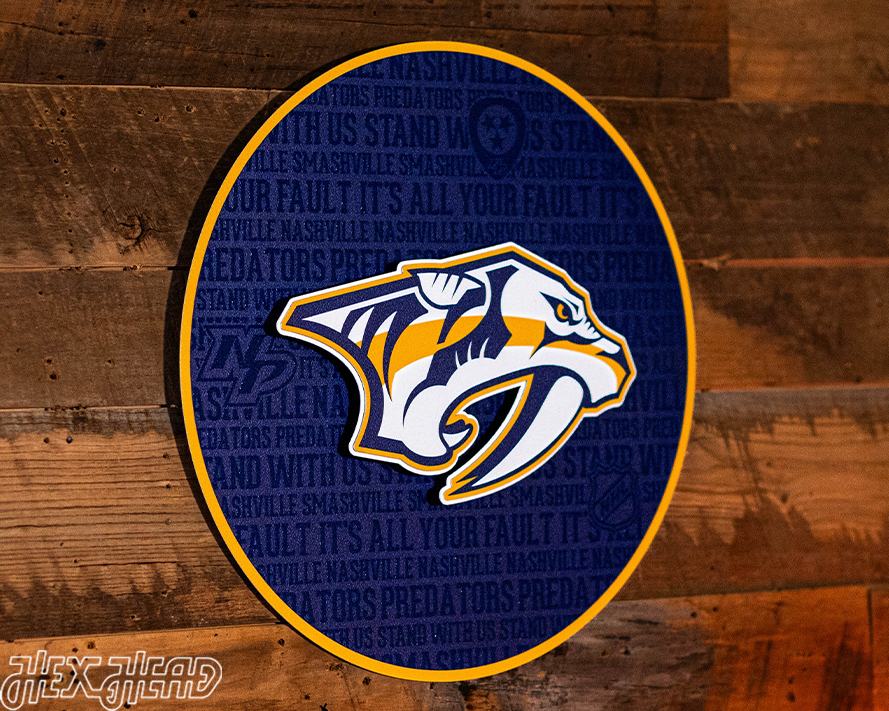 Nashville Predators CRAFT SERIES 3D Embossed Metal Wall Art