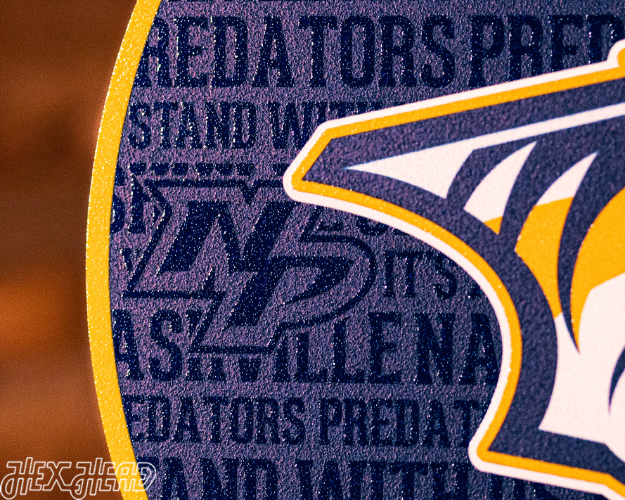 Nashville Predators CRAFT SERIES 3D Embossed Metal Wall Art