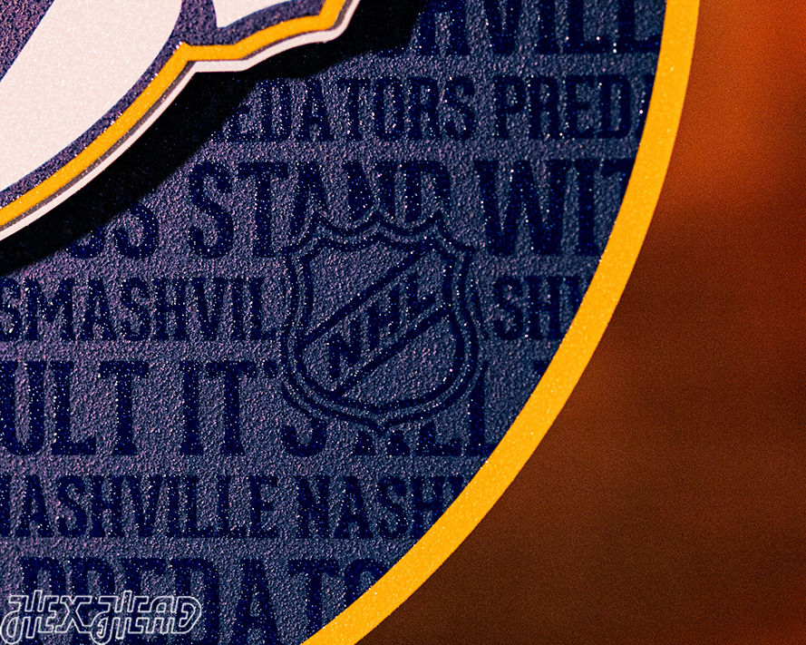 Nashville Predators CRAFT SERIES 3D Embossed Metal Wall Art