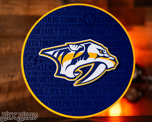 Nashville Predators CRAFT SERIES 3D Embossed Metal Wall Art