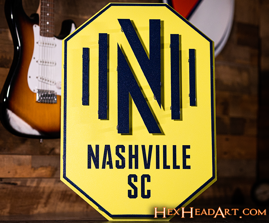 Nashville SC 3D Vintage Metal Wall Art