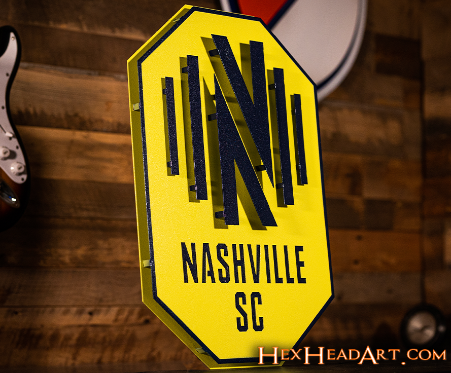 Nashville SC 3D Vintage Metal Wall Art