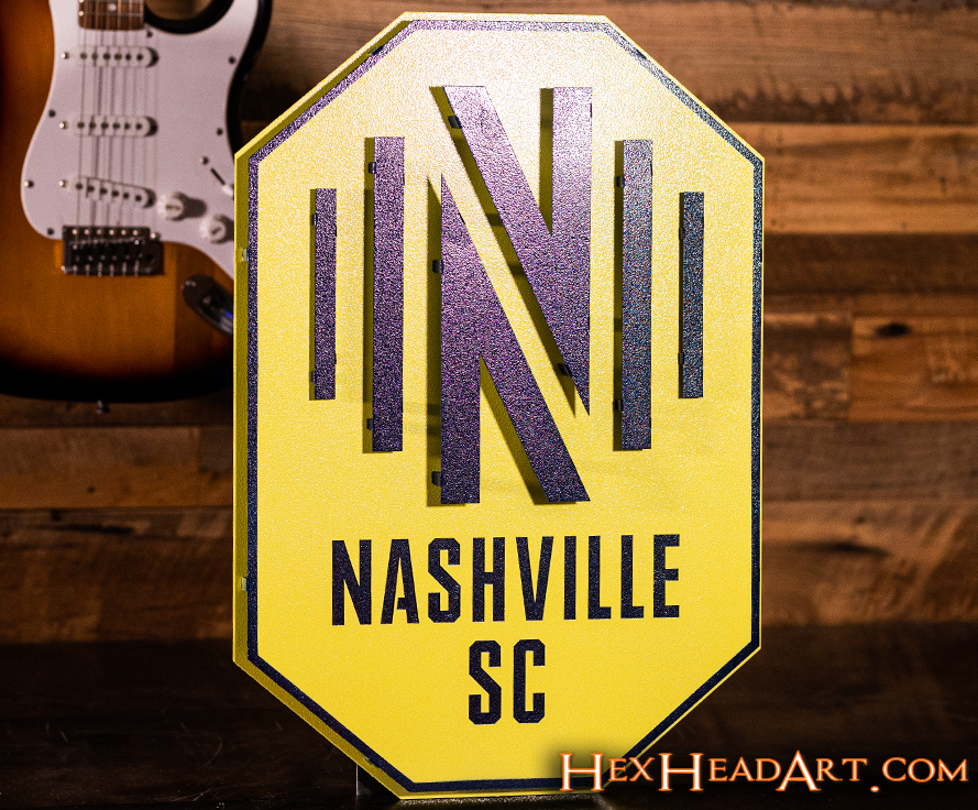 Nashville SC 3D Vintage Metal Wall Art