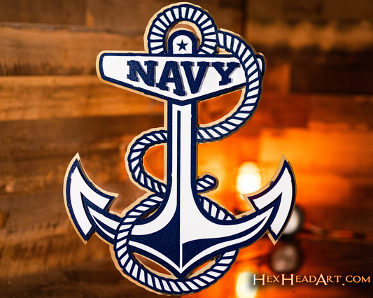 US Naval Academy Anchor 3D Metal Wall Art