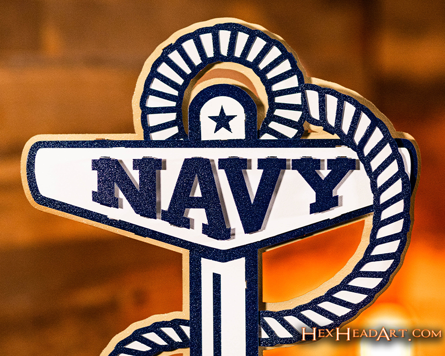 US Naval Academy Anchor 3D Metal Wall Art