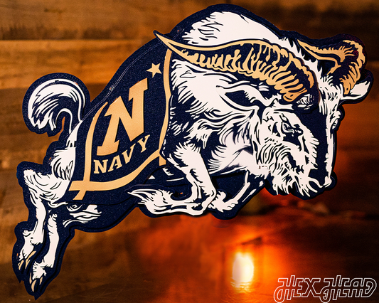 US Naval Academy "Jumping Goat" 3D Vintage Metal Wall Art