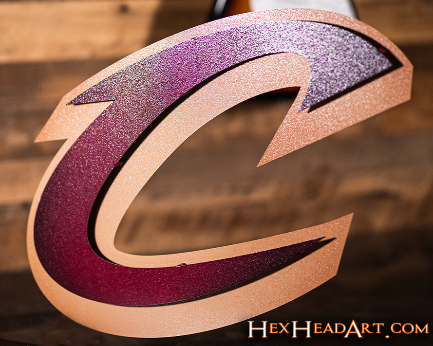 Cleveland Cavaliers "C" 3D Vintage Metal Wall Art