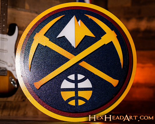 Denver Nuggets 3D Vintage Metal Wall Art