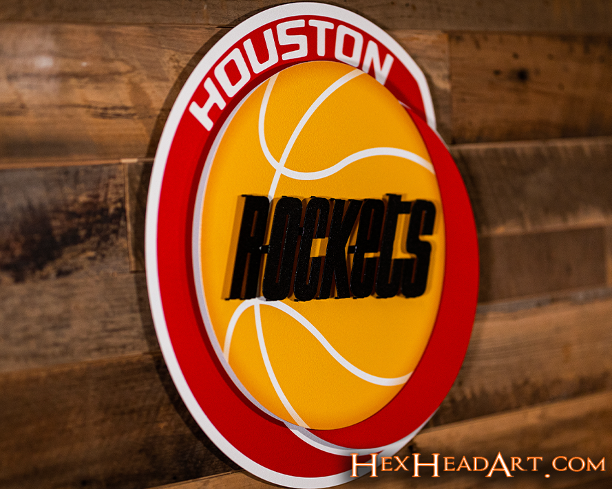 Houston Rockets Vintage "1972-1995" 3D Vintage Metal Wall Art