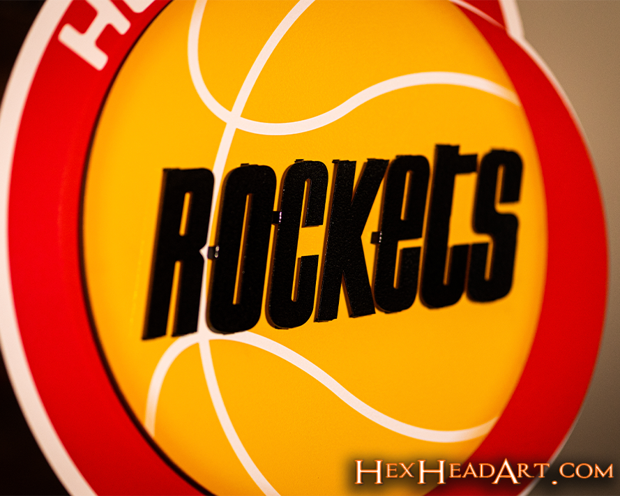 Houston Rockets Vintage "1972-1995" 3D Vintage Metal Wall Art