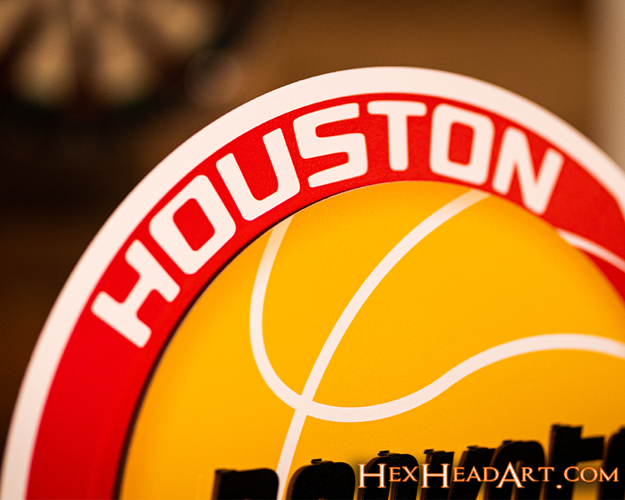 Houston Rockets Vintage "1972-1995" 3D Vintage Metal Wall Art