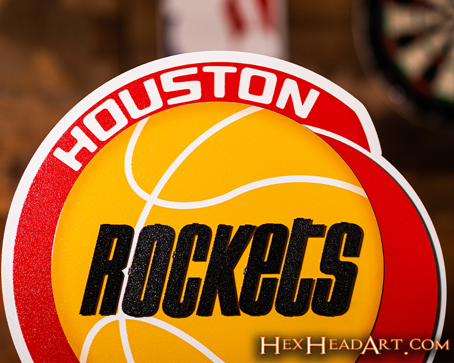 Houston Rockets Vintage "1972-1995" 3D Vintage Metal Wall Art