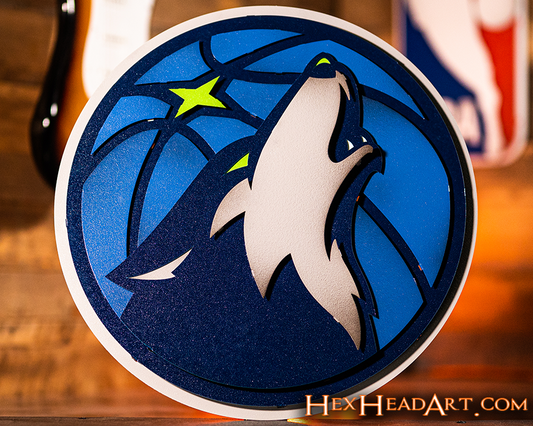 Minnesota Timberwolves 3D Vintage Metal Wall Art