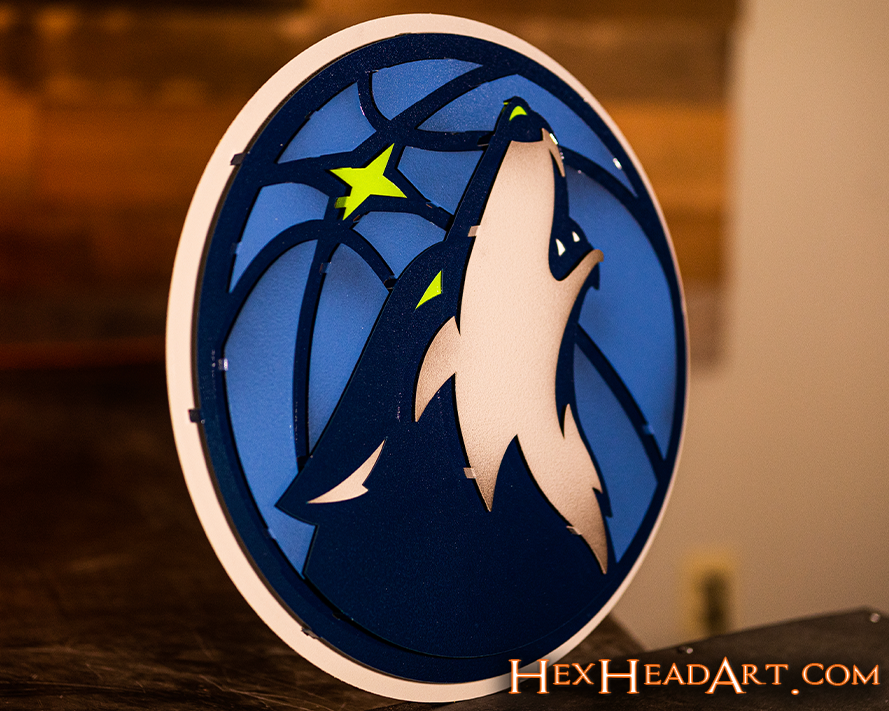 Minnesota Timberwolves 3D Vintage Metal Wall Art