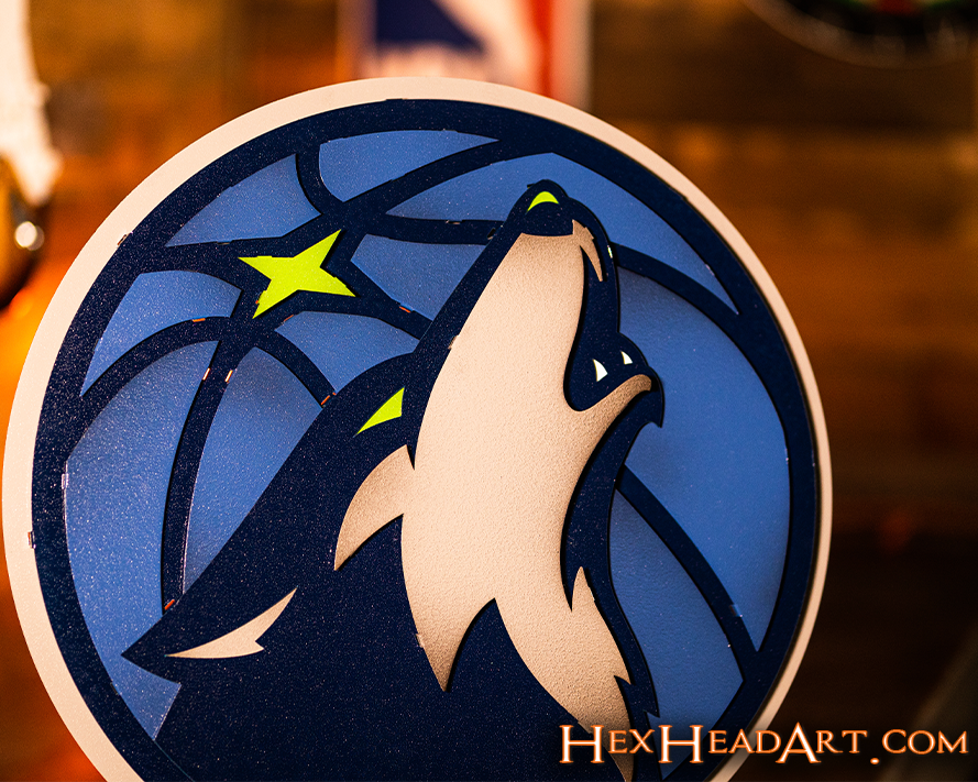 Minnesota Timberwolves 3D Vintage Metal Wall Art