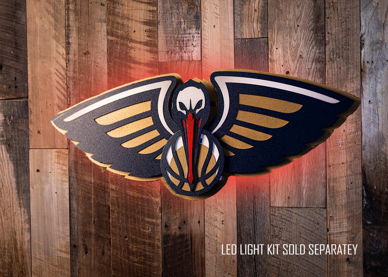 New Orleans Pelicans 3D Vintage Metal Wall Art